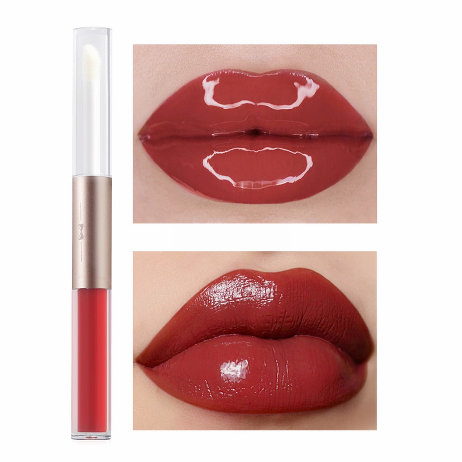 Peach Lip Gloss Double Layer Non Stick Lip Gloss New Formula Non Stick