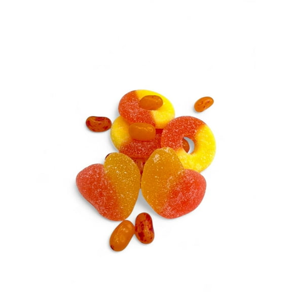 Peach Lovers Gummy Mix – Assorted Peach Gummies, Peach Rings, Jelly Belly Summer Peach Jelly Beans & Gummy Peach Hearts – Fruity, Sweet, Chewy Candy Snack 1 lb Pack
