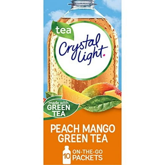 Peach Mango Green Tea Naturally Flavored Powdered Drink Mix, 10 Ct On-The-Go-Packets