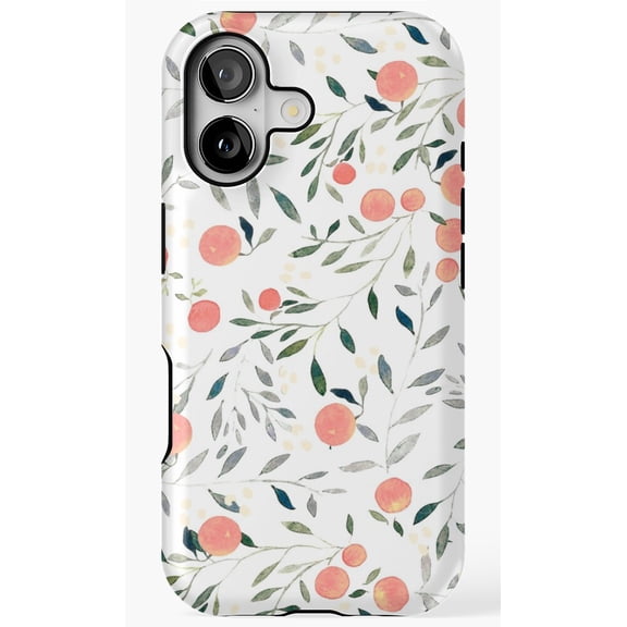 Peach Mania Vibrant Fruit Pattern Retro Case Phone Case for iPhone 17 16 15 14 13 12 11 Pro Max