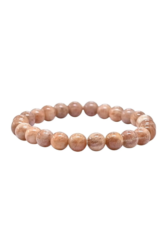 Peach Moonstone Bracelet - 8mm
