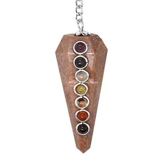 Peach Moonstone Chakra Crystal Pendulum Divination