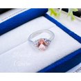 thumbnail image 1 of Peach Morganite Ring Gifts For Her Woman Gifts Ring 925 Sterling Silver Handmade Gifts Bridal Gifts Ring Promise Ring, 1 of 1