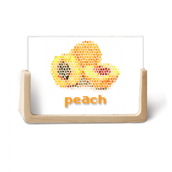 Peach Mosaic Tile Meat Art Deco Fashion Photo Wooden Photo Frame Tabletop Display