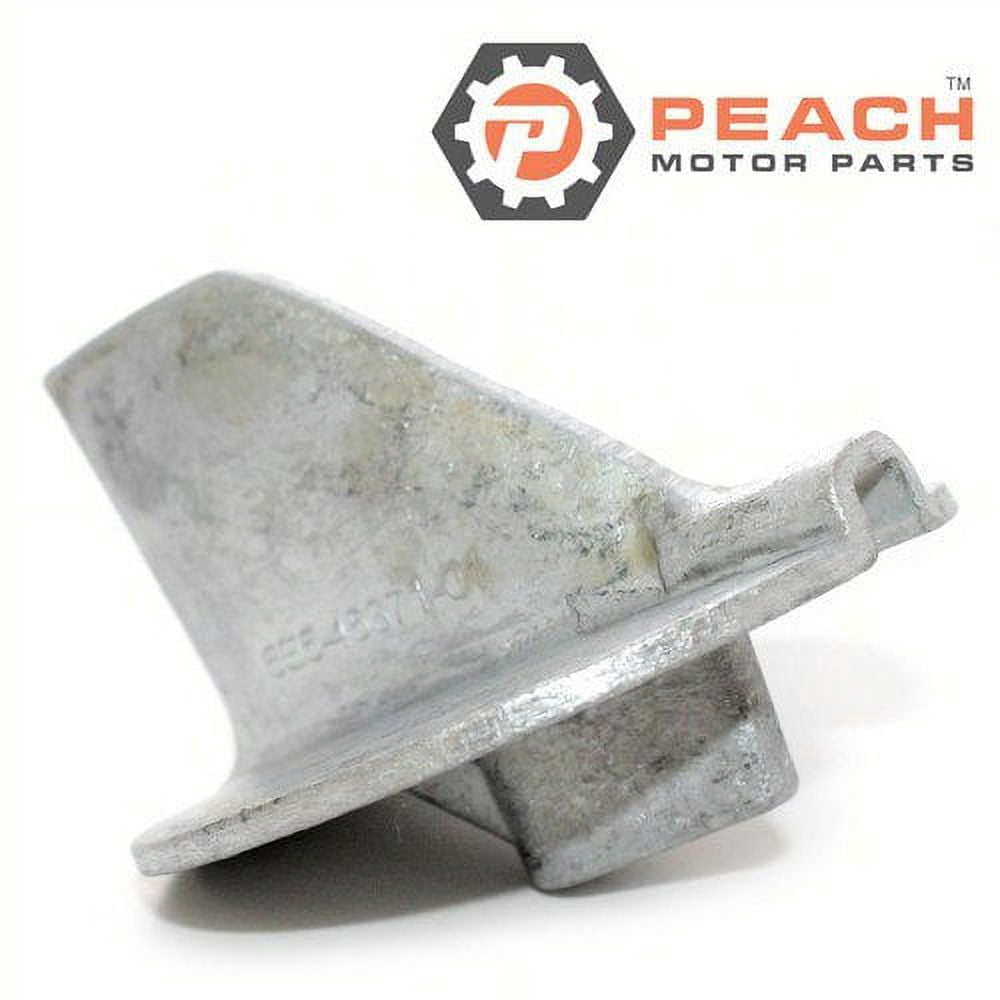 North Boatparts Trim Tab Zinc Anode 6E5-45371-01-00 For Yamaha Outboards 115-200 HP 2T/4T
