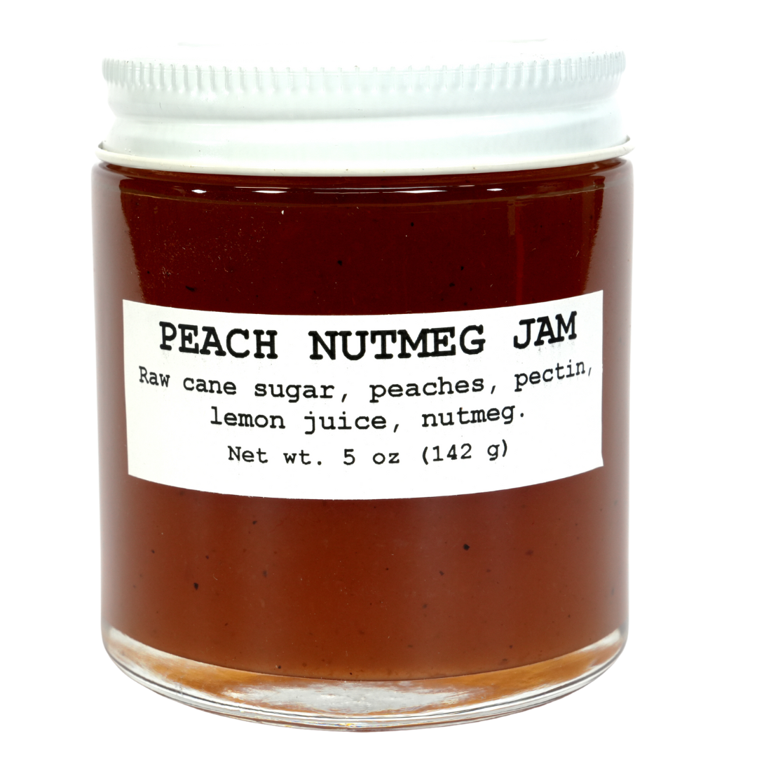 Peach Nutmeg Jam, 5 oz Craft, Gourmet, Unusual Jams & Jellies Made in West Virginia, USA