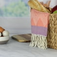 thumbnail image 1 of Peach & Oak Single Kitchen Towel, Coral Chevron Pattern, 1 of 5