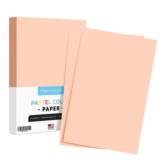 Peach Pastel Colored Paper – 11" x 17" (Tabloid / Ledger Size) – Perfect for Documents, Invitations, Posters, Flyers, Menus, Arts and Crafts | Regular 20lb Bond (75gsm) | Bulk Pack of 100 Sheets