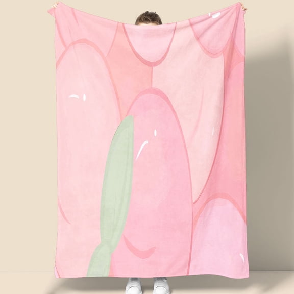 Peach Pattern Tapestry 70.07 x 90.55 Inches Soft Pink Fruit Wall Hanging for Bedroom Living Room Dorm Decor