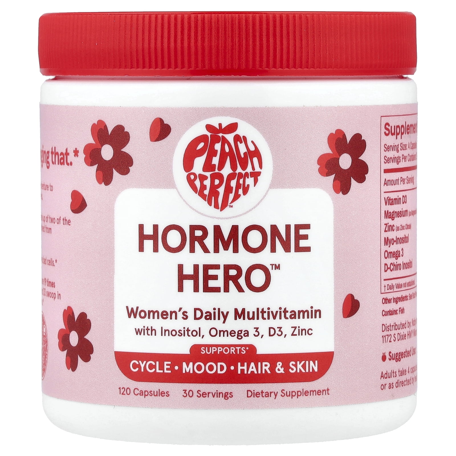 Peach Perfect Hormone Hero™, Women's Daily Multivitamin, 120 Capsules