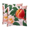 thumbnail image 1 of Peach Pillow Covers Set of 2 with Unique Patterns - Available in 16x16, 18x18, and 20x20 Inches for Various Occasions - Pillow Inserts Included, 1 of 6