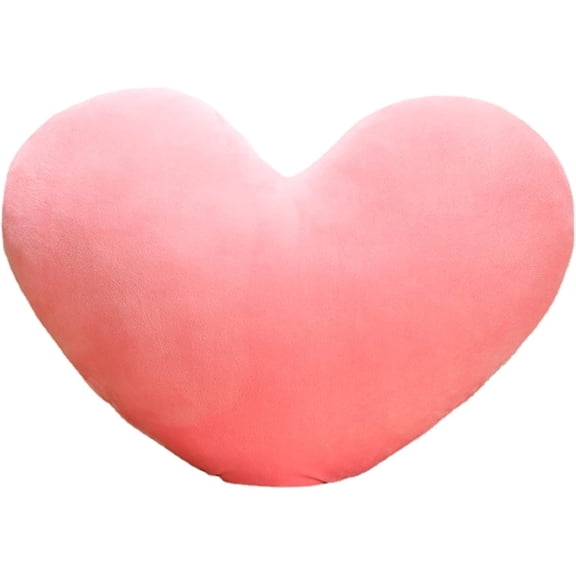 Peach Pink Heart Shape Cushion Soft Back Cushion Heart Shape Pillows Office Nap Pillow or Chair Back Cushion Stuffed (40x49cm)