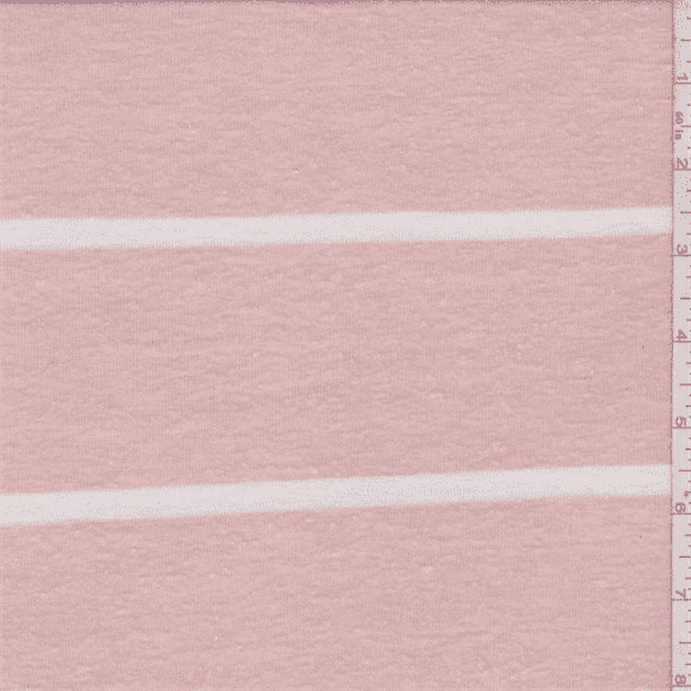 Peach Pink Stripe Sweater Knit, Fabric By the Yard