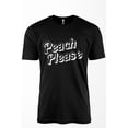 thumbnail image 1 of Peach Please Men's Modern Fit Fun Casual T-Shirt Printed Graphic Tee Black Large, 1 of 3