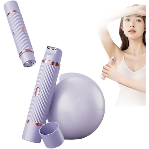 Peach Please Razor, Peach Please Razor with Dual Head Epilator, Wet/Dry Womens Electric Shaver for Legs, 2-in-1 Dual-Head Shaver with Ceramic Blades, Waterproof, Rechargeable