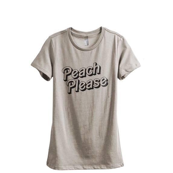 Peach Please Women's Fashion Relaxed T-Shirt Tee Heather Tan X-Large