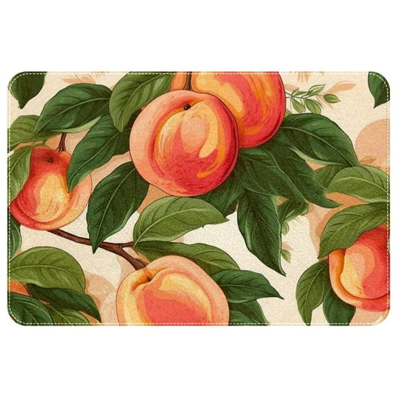 Peach Polyester Non-Slip Machine Washable Bath Rugs Door Rugs Floor Mat