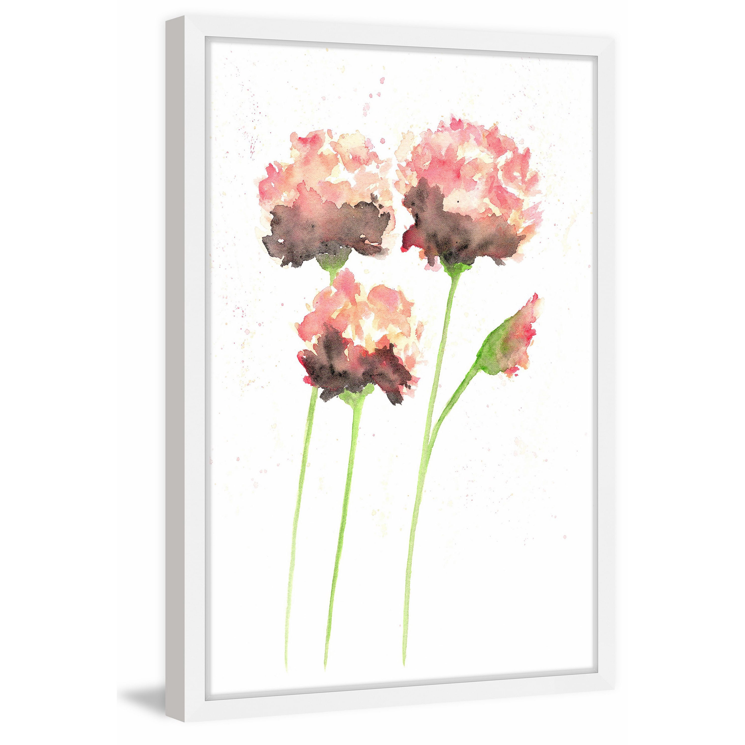 "Peach Poppies" Framed Painting Print