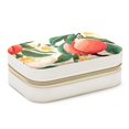 thumbnail image 1 of Peach Portable Velvet Travel Organizer with Removable Compartment – Earring Holder & Necklace Stand – Gift, 1 of 7