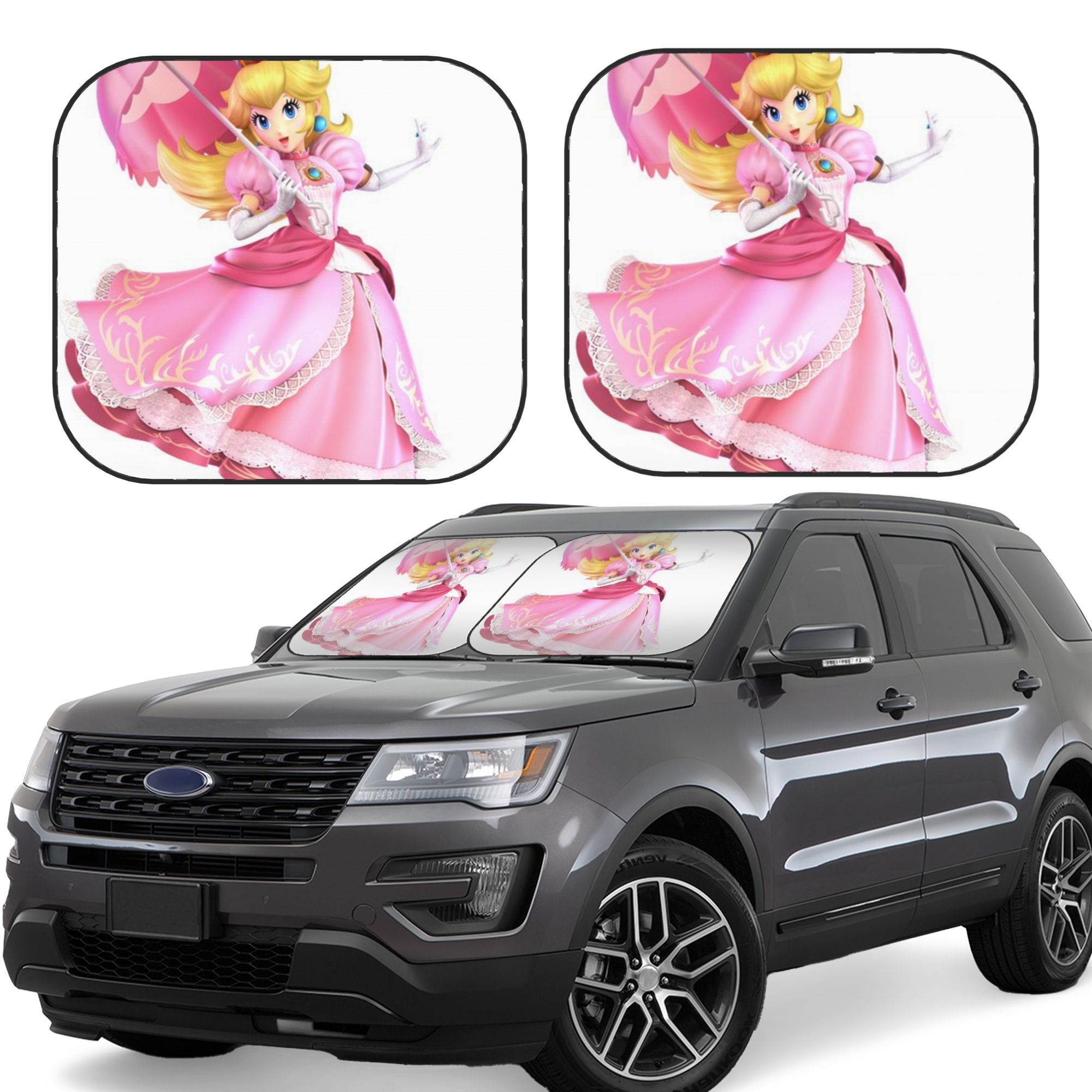 Peach Princess Car Windshield Sunshade Automotive Sun Shade for Cars