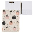 thumbnail image 1 of Peach Pumpkins with Black Bows 3 Ring Hardcover Binders 1.5in Round Rings for Letter-Size Folder Paper Organizer Pockets for Office Student Recipe, 1 of 9