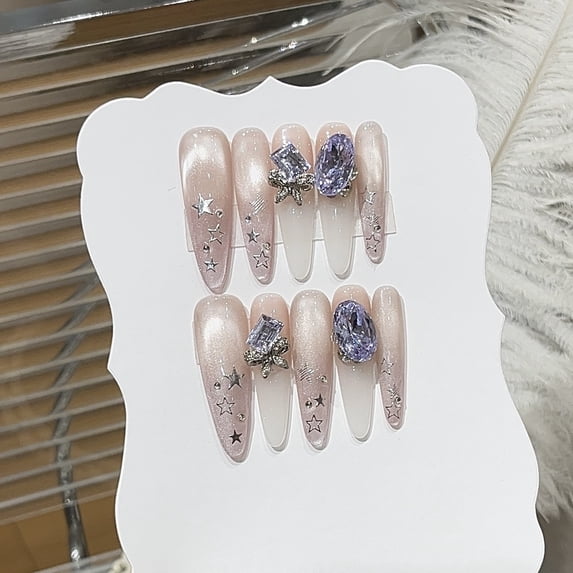 [Peach Purple Moonlight] Pure Desire Wind Dream Pale Taro Purple Cat's ...