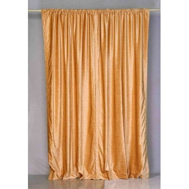Peach Rod Pocket  Velvet Curtain / Drape / Panel   - 43W x 96L - Piece
