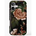 Peach Rose and Red Berry Botanical Tough Case for Apple iPhone Series ...