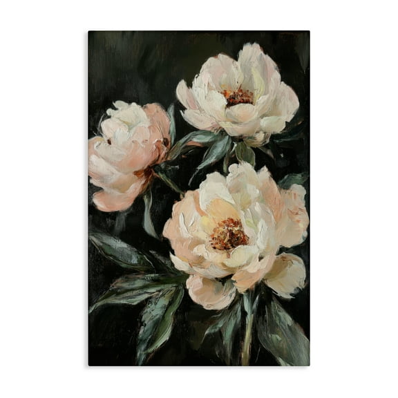 Stupell Industries Peach Roses Floral Painting Canvas Wall Art, design by Petal Prints Design