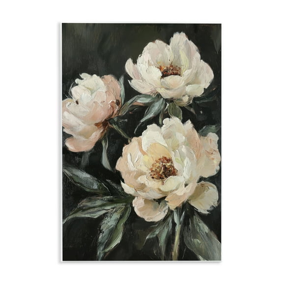 Stupell Industries Peach Roses Floral Painting Wall Plaque Art, design by Petal Prints Design