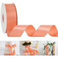 thumbnail image 1 of Peach Satin Ribbon 1-1/2 inch x 50 Yards Peach Color Double-Faced Satin Ribbon for Gift Wrapping, Bows, Flower Bouquet, Eternal Roses, Crafts, Bridal Shower Wedding Decor, 1 of 16