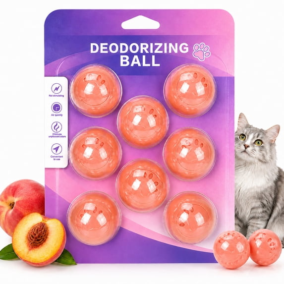 Peach Scent Deodorizing Balls, Long-Lasting Air Freshener for Home, Car & Pet Areas 90g
