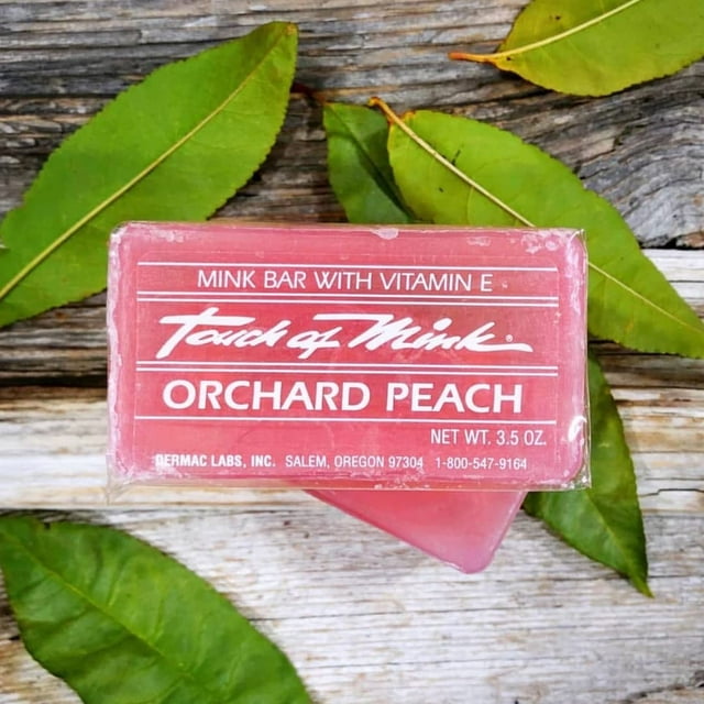 Peach Scent Mink Oil Soap 6 bars