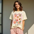 thumbnail image 1 of Peach Shirt Peachy TShirt Feeling Peachy Farmers Market T Shirt Fruit Graphic Tee Summer Fresh Fruit Aesthetic Shirt, 1 of 5