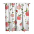 thumbnail image 1 of Peach Shower Curtain, Waterproof Fabric Bathroom Shower Curtain with Plastic Hooks, Machine Washable Tropical Pink Fruit Pattern Print Design Modern Fresh Juicy Sweet Painting Aesthetic Peach Lover, 1 of 5