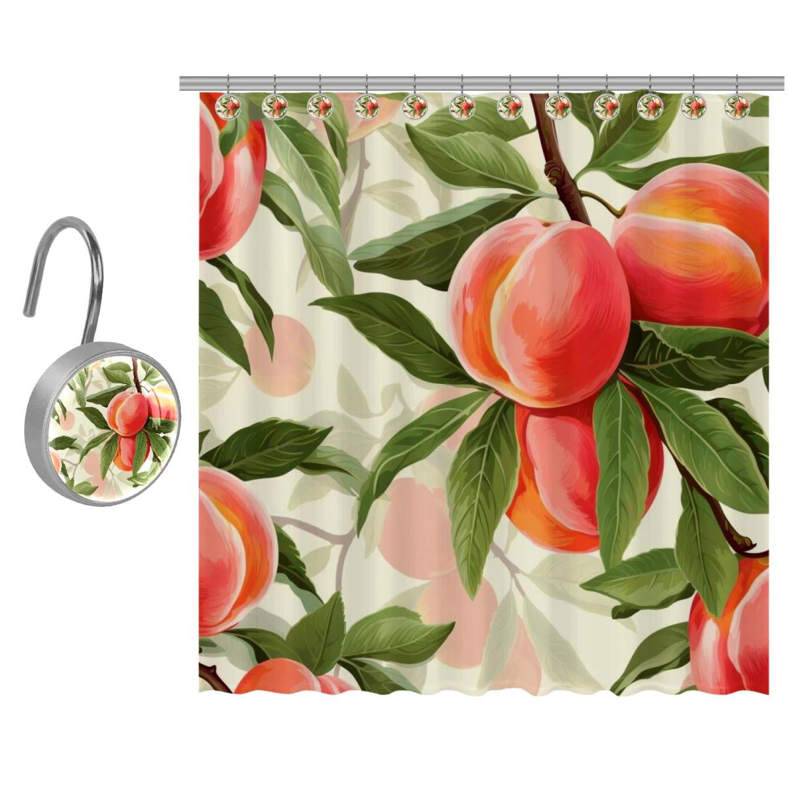 Peach Shower Curtain for Bathroom
