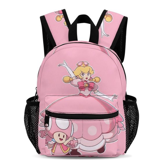 Peach Simple And Modern 13-Inch Backpack Travel Bag 33.5x25x13.5cm
