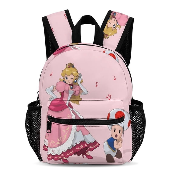 Peach Simple And Modern 13-Inch Backpack Travel Bag 33.5x25x13.5cm