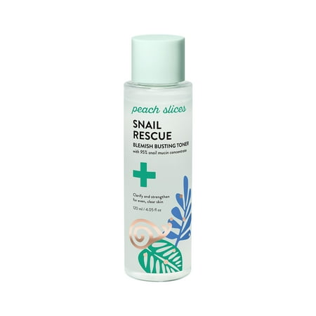Peach Slices Snail Rescue Blemish Busting Facial Toner, 4.05 fl oz