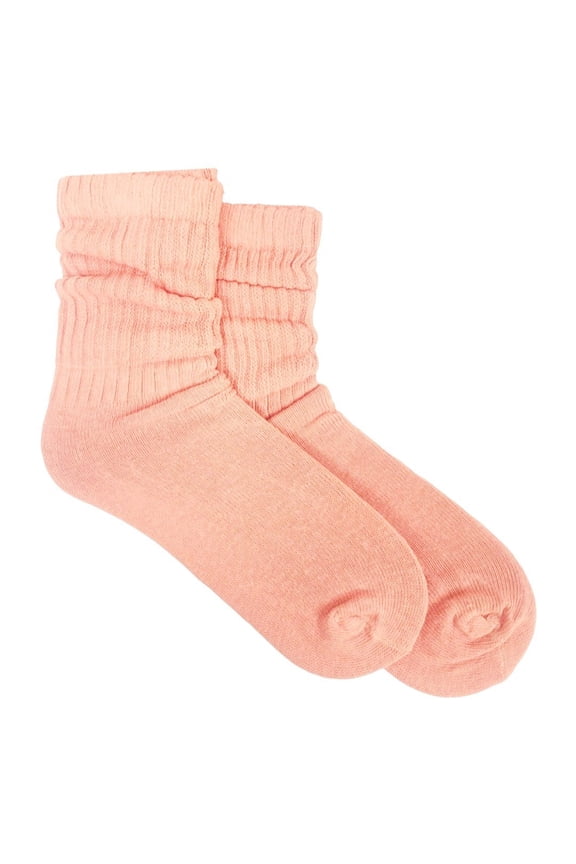 Peach Slouch Socks (Adult Medium - Women's Shoe Sizes 5-10)