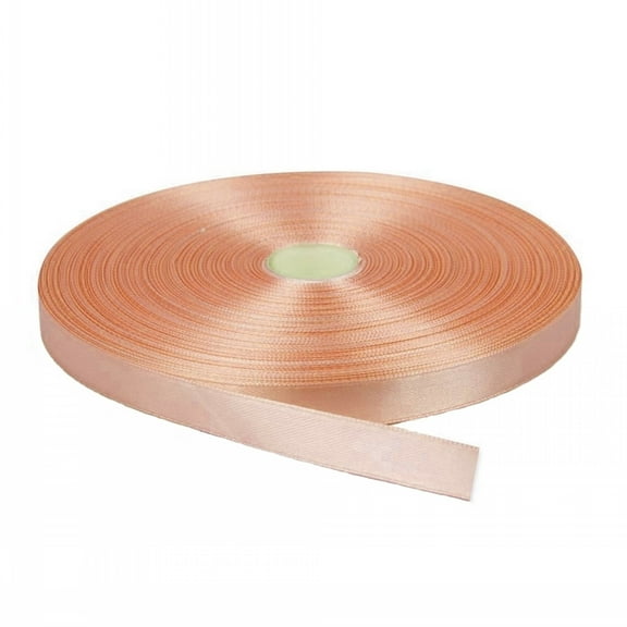 Peach Solid Color 3/8-Inch Straight Edge Ribbon, 100-Yards