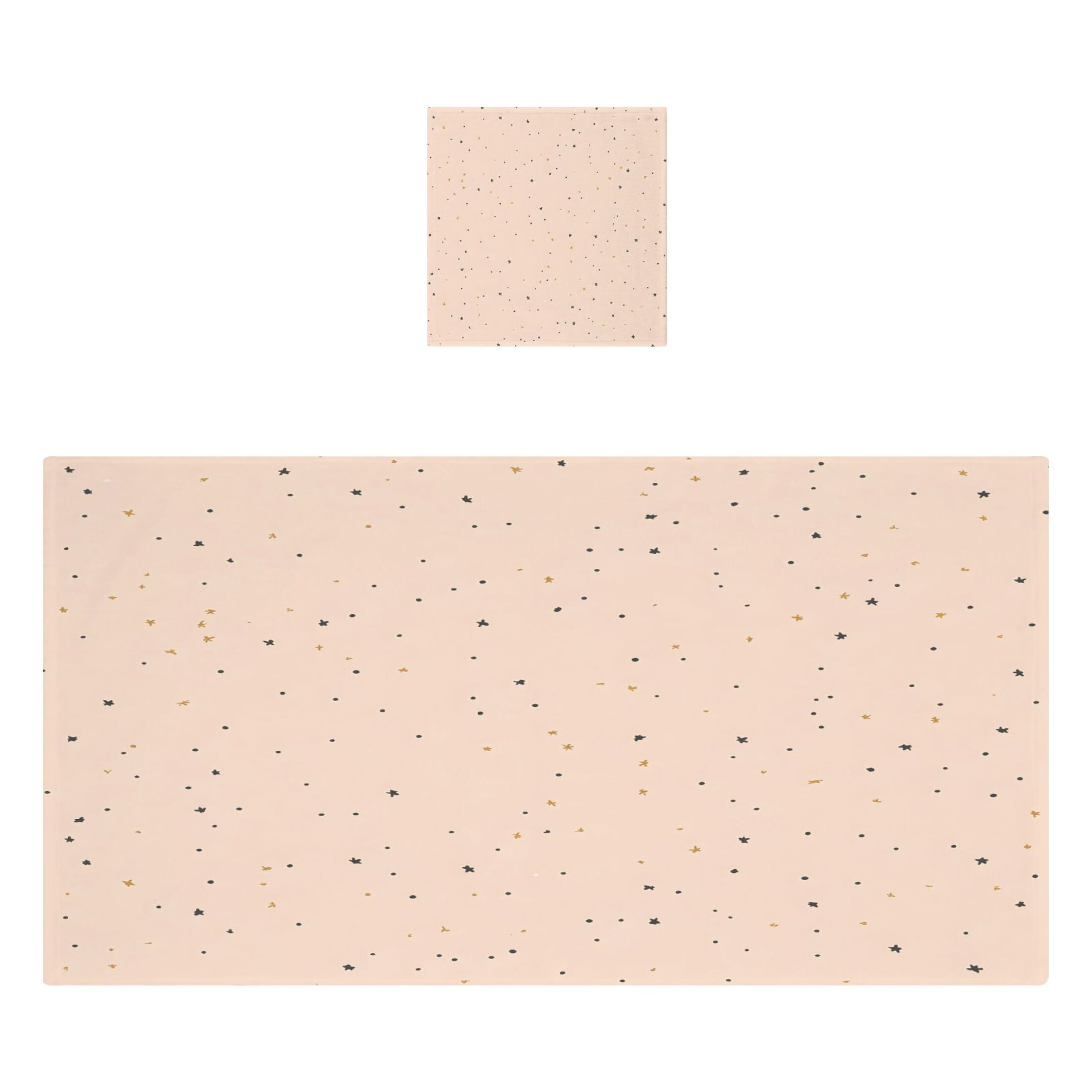 Peach Solid Color Background 2 Piece Cotton Bath and Face Towel Set Soft and Absorbent, for Beach Pool Bathroom