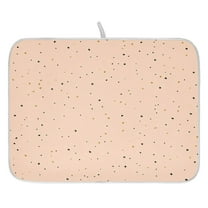 Peach Solid Color Background Dish Drying Mat for Kitchen, Quick Drying Absorbent Soft Durable 16" x 18"