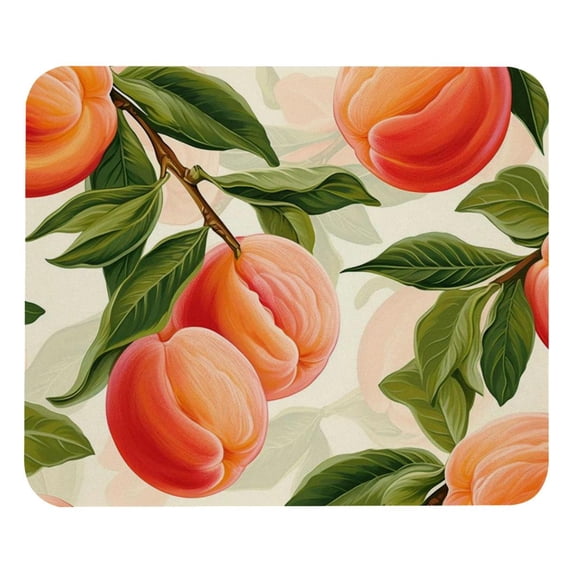 Peach Square 8.3x9.8 Inch Non-Slip Rubber Bottom Printed Desk Mat Gaming Mouse Pad Mousepad Suitable for Office and Gaming