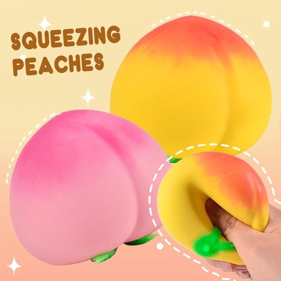 Peach Squishy Slow Rising Stress Relief Toy, Soft Squishy Fruit Fidget Toy for Kids Adults