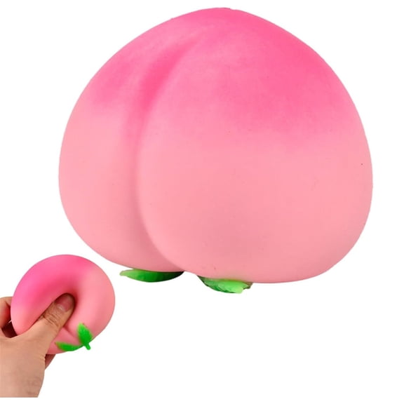 Peach Squishy Stress Relief Toy Slow Rising Soft Squeeze Ball Sensory Fidget Toy for Anxiety ADHD Autism Kids Adults Portable Hand Therapy Stress Ball Pink 1PC