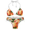 thumbnail image 1 of Peach Stylish Bikini Set with Detachable Sponge & Adjustable Strap, 2-Pack One-Piece Swimsuits for All Scenes, 1 of 6
