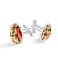 thumbnail image 1 of Peach Stylish Dress Shirt Cufflinks Made of Stainless Steel for Men - for Formal Occasions, 1 of 6