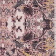 thumbnail image 1 of Peach Stylized Floral Crepe de Chine, Fabric Sold By the Yard, 1 of 1