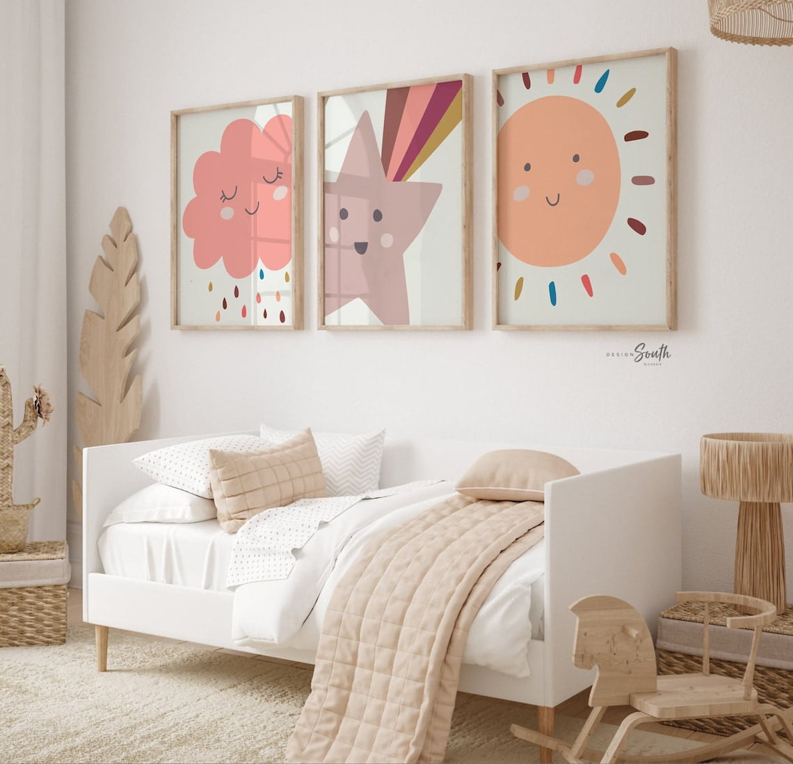 Peach Sunshine Wall Art Prints,